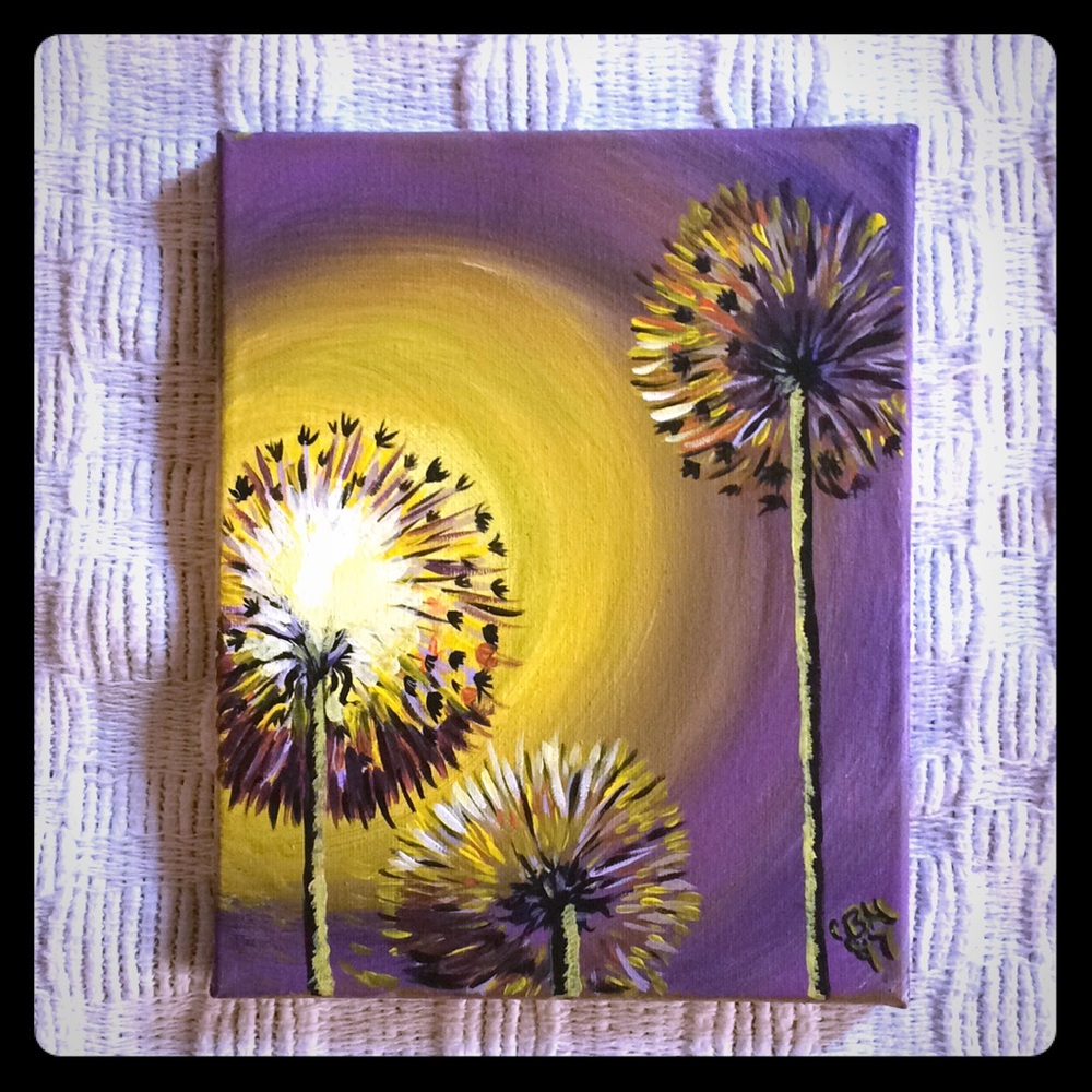 8x10 “Dandelions” acrylic ORIGINAL by me :)